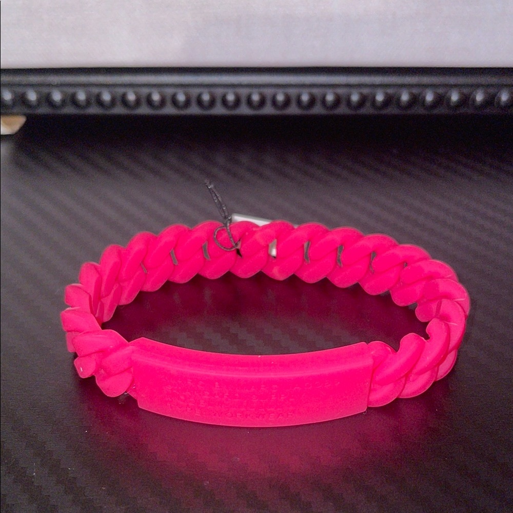 Marc Jacobs Pink Braided Silicone Bracelet